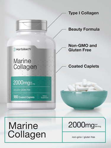 Suplemento De Peptídeos De Colágeno Marinho Horbach 2000 Mg - Imagem 4