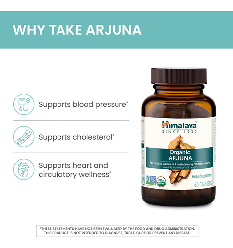 Suplemento Himalaya Organic Arjuna 700mg 60 Cápsulas - Imagem 4