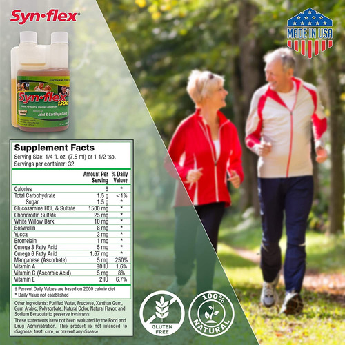 Suplemento Líquido De Glucosamina Synflex 1500 240 Ml De Man - Imagem 3