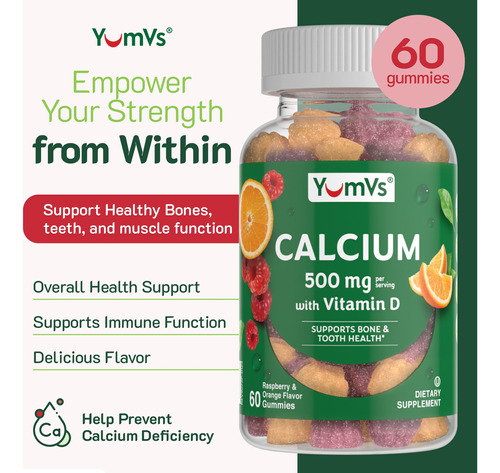 Suplemento: Yumvs Calcium Gums + Vitamina D3 (60 Unidades) - Imagem 3