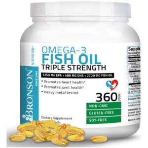 Óleo De Pescado Bronson Omega 3 Tripla Força 2720 Mg 19