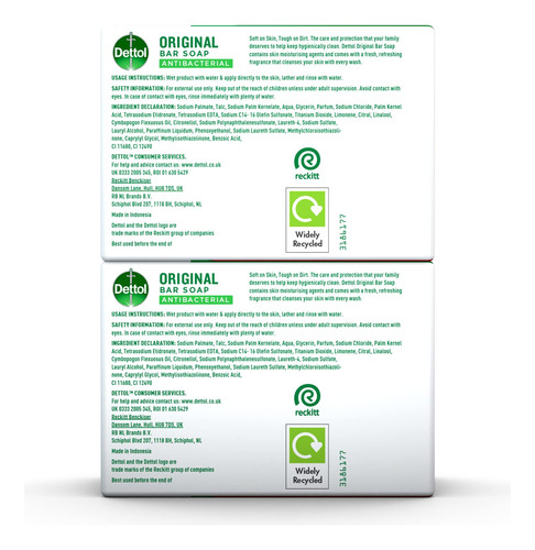 Pacote Duplo De 100 G De Sabão Dettol Antibacteriano Origina - Imagem 6