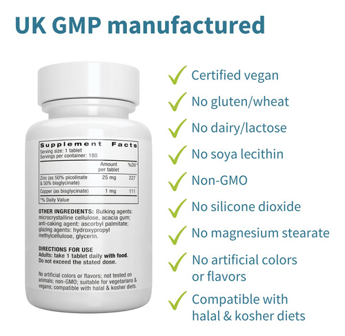 Suplemento Igennus Healthcare Nutrition Zinc Complex 25 Mg - Imagem 6