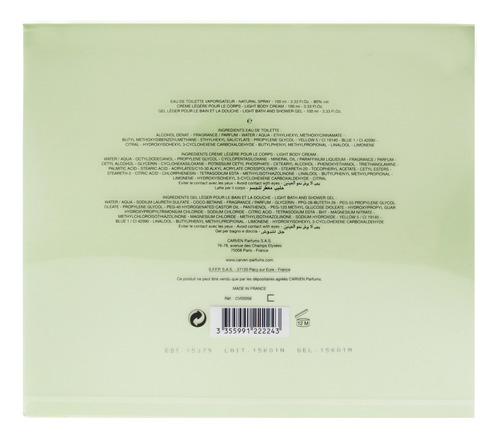Perfume Carven Leau De Toilette 100 Ml Para Mulheres, Conjun - Imagem 5