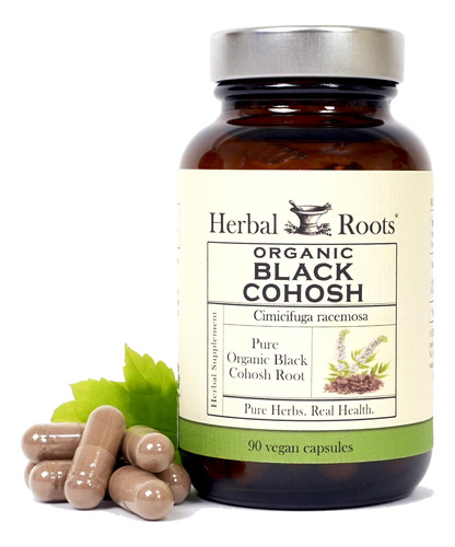 Suplemento Herbal Roots Black Cohosh Root 600mg 60 Cápsulas