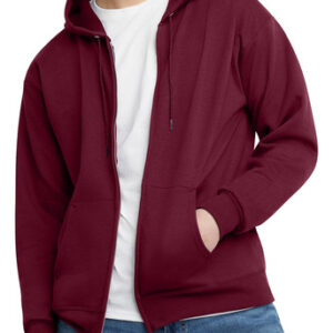 Moletom Masculino Hanes Eco-smart Com Zíper Completo, Marrom