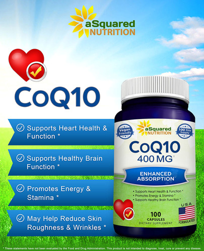 Suplemento De Coenzima Q10 De Squared Nutrition, 400 Mg, Pot - Imagem 3