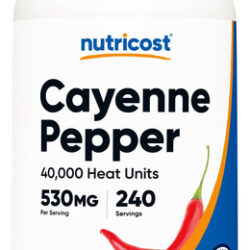 Suplemento Nutricost Pimenta Caiena 530mg 240 Cápsulas