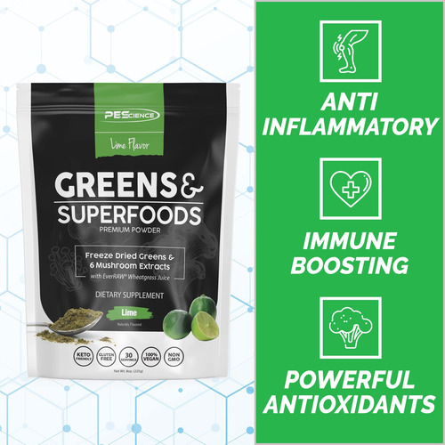 Suplemento Prescience Greens & Superfoods Lime Flavor 30 Ser - Imagem 2