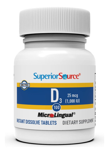 Comprimidos De Vitamina D3, Fonte Superior, 1000 Ui, 100 Uni - Imagem 3