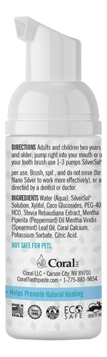 Pasta De Dentes Coral Nano Silver Foaming Cool Mint 120ml - Imagem 8