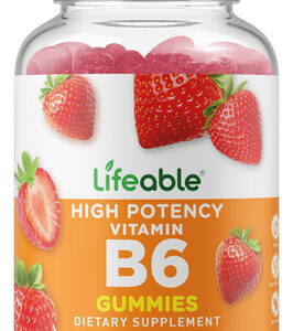 Vitamina B6 Lifeable 100 Mg Excelentes Gomas De Morango