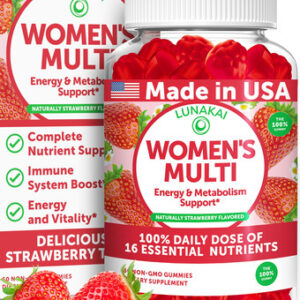 Suprimento Feminino De Gomas Multivitamínicas Lunakai Para 3