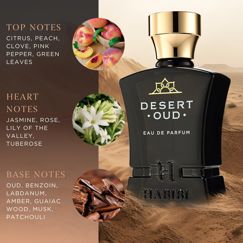 Perfume H Habibi Desert Oud Arabian Eau De Parfum Para Homen - Imagem 5