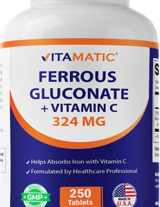 Suplemento De Ferro: Gluconato Ferroso Vitamático 324 Mg + V
