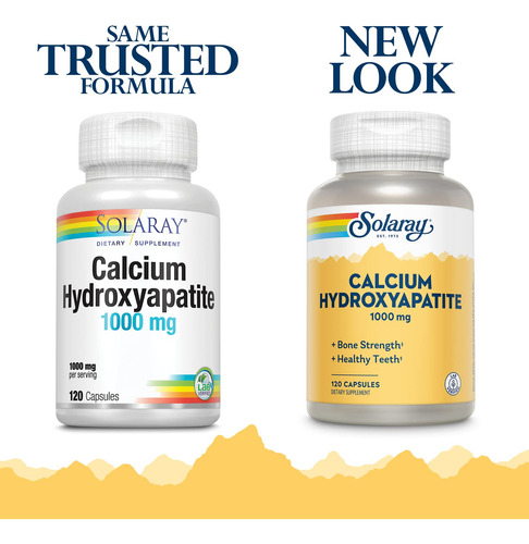 Suplemento De Cálcio Solaray Hidroxiapatita De Cálcio 1000mg - Imagem 2