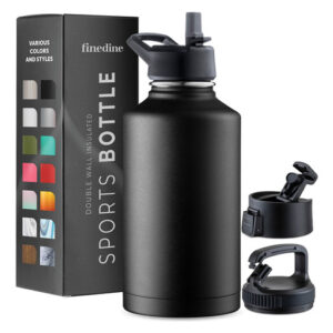 Garrafa De Água Finedine Isolada 1,9 L Com Straw Triple Insu