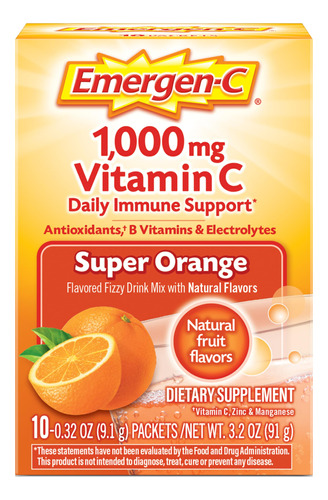 Suplemento Emergen-c 1000 Mg De Vitamina C Com Zinco Super O