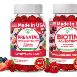 Pacote De Suplementos Lunakai Prenatal E Gomas De Biotina