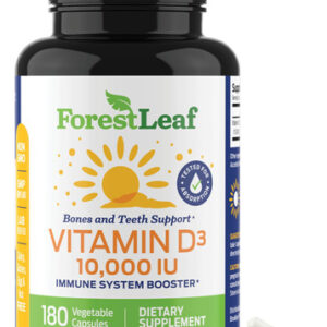 Suplemento De Vitamina D3 Forestleaf 10.000 Ui 180 Cápsulas