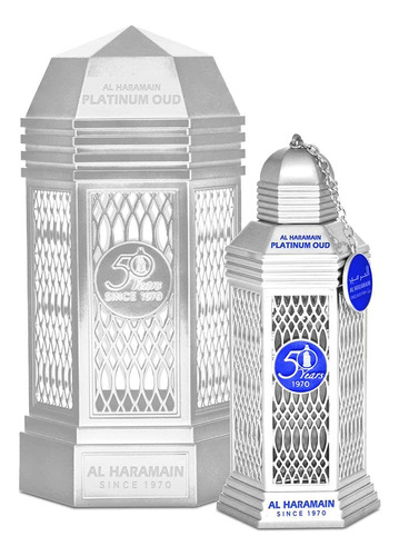 Perfume Al Haramain 50 Years Platinum Oud Eau De Parfum 100m - Imagem 2