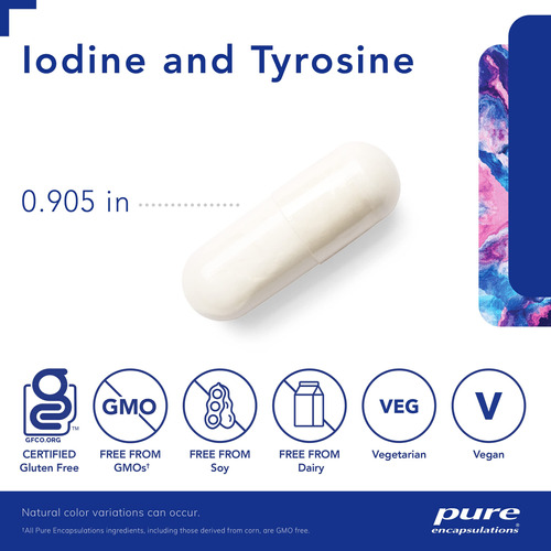 Suplemento De Encapsulamentos Puros De Iodo E Tirosina 120 C - Imagem 3