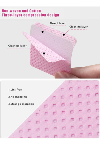 Toalhetes Para Unhas Teoyall Lint Free 400 Tecido Não Tecido - Imagem 2