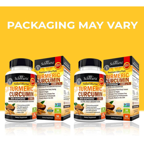 Suplemento Bioschwartz Curcuma Curcumina 1500 Mg Com Bioperi - Imagem 5