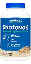 Suplemento Nutricost Shatavari 600mg 180 Cápsulas Orgânicas - Imagem 2