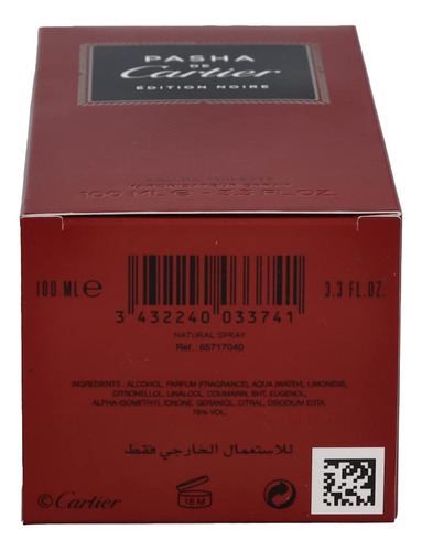 Perfume Cartier Pasha De Cartier Edition Noire Eau De Toilet - Imagem 6