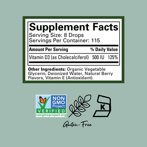 Suplemento Childlife Essentials: Vitamina D3 500iu (30 Ml) ( - Imagem 2