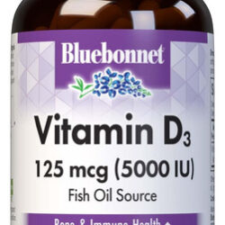 Suplemento Bluebonnet Nutrition Vitamina D3 5000 Ui 250 Soft