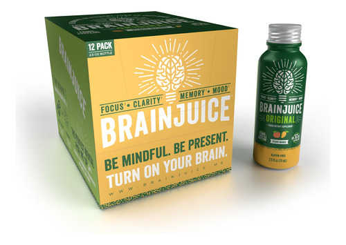Suplemento Brainjuice Brain Booster Shot Peach Mango 75 Mlx1