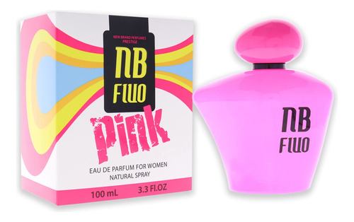 Perfume New Brand Fluo Pink Edp 100ml Para Mulheres - Imagem 3