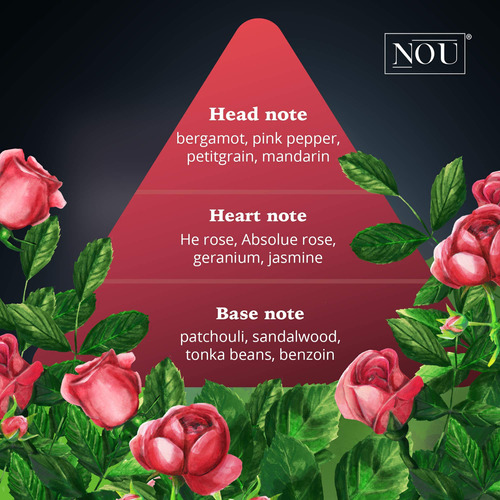 Perfume Nou Rose E Patchouli Edp 50ml Para Mulheres - Imagem 4