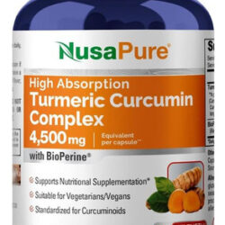 Suplemento Complexo De Curcumina De Cúrcuma Nusapure 4.500 M