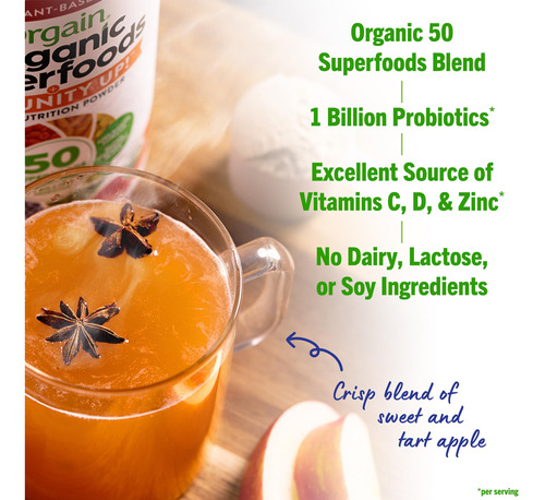 Suplemento Orgain Organic Greens + 50 Superfoods Immunity Up - Imagem 6