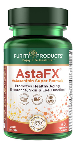Suplemento: Produtos De Pureza: Astafx, Astaxantina 4 Mg, 60