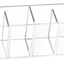 Organizador De Armazenamento De Escovas Cosméticas Claras,