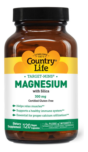 Suplemento Country Life Target-mins Magnesium 300 Mg 120 Cáp - Imagem 8
