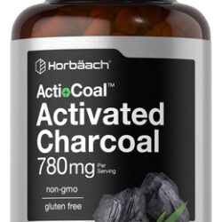 Suplemento Horbaach Carvão Ativado 780mg 120 Cápsulas