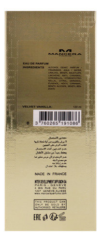 Mancera Baunilha Aveludada Edp 4 Oz - Imagem 7