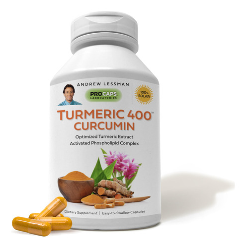 Suplemento Andrew Lessman Turmeric 400 - 60 Cápsulas