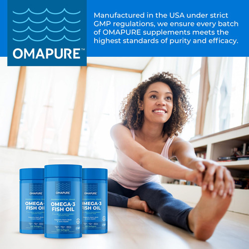 Suplemento De Óleo De Peixe Ômega-3 De Grau Farmacêutico Oma - Imagem 7
