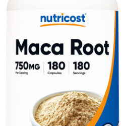 Suplemento Nutricost Maca Root 750 Mg 180 Cápsulas
