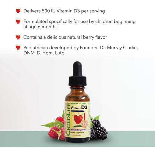 Suplemento Childlife Essentials: Vitamina D3 500iu (30 Ml) ( - Imagem 3