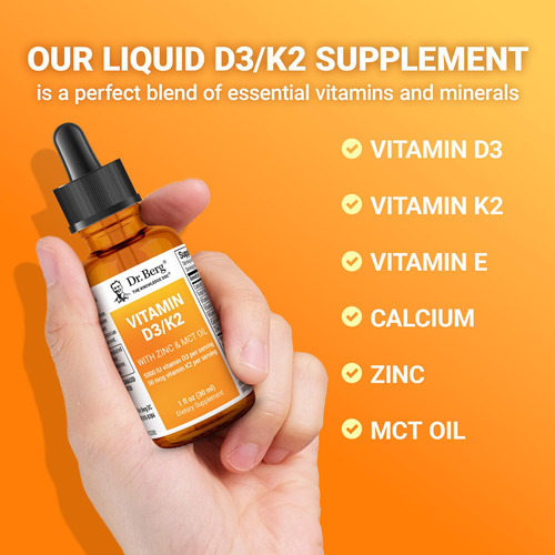 Suplemento De Vitamina D3 K2 Do Dr. Berg Com Óleo De Zinco E - Imagem 6
