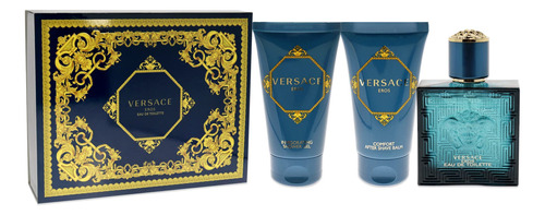 Perfume Versace Eros Set 50 Ml Edt + 50 Ml De Gel De Banho + - Imagem 2