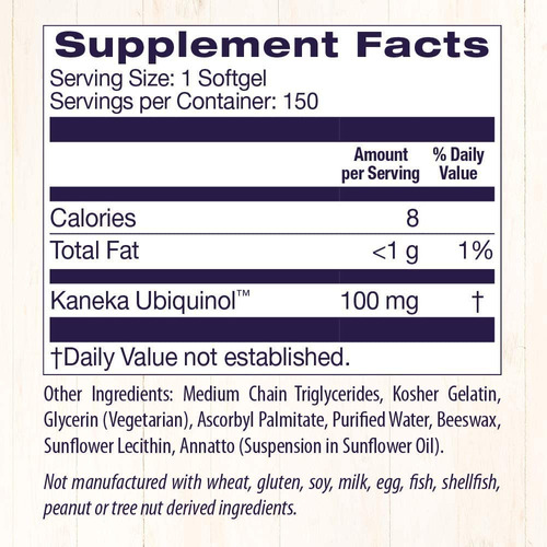 Suplemento Healthy Origins Ubiquinol 100mg Kaneka Qh 150 Sof - Imagem 5