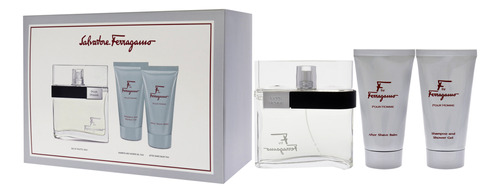 Conjunto De 3 Peças De Perfume Salvatore Ferragamo F For Men - Imagem 4